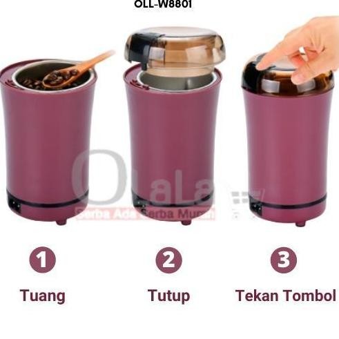 (Expert) Mesin Blender Chopper Bubuk Pengiling Kopi Cabe Beras Kacang Biji Portable Multifungsi Stai