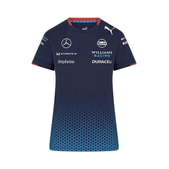 Williams Racing F1 2024 Womens Team Jersey Navy. Kaos Wanita