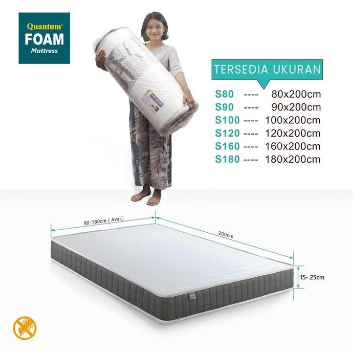 Quantum Kasur Busa Vakum Bonus Sprei & Bantal