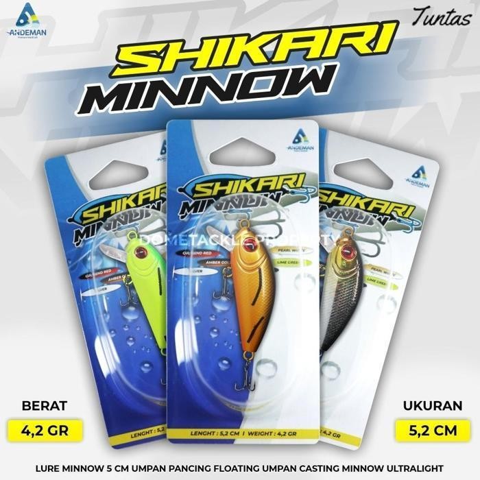 Promo Andeman Shikari Ultracast Ralita Predator Umpan Pancing Minnow Floating Ultralight Casting Pan