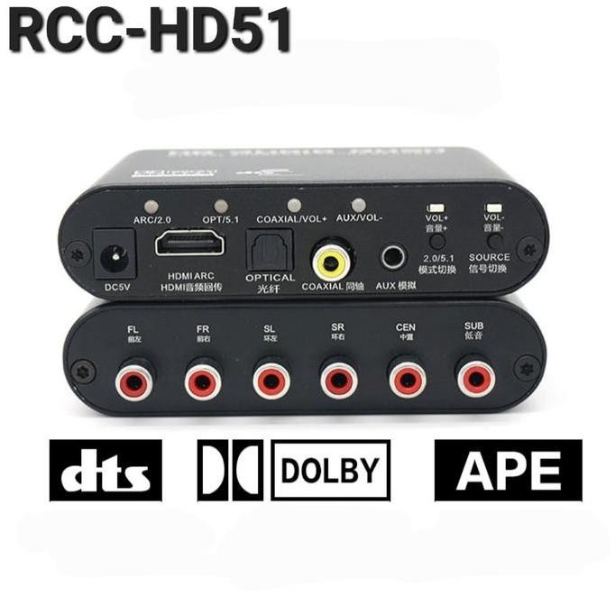 TERBARU - AVPRO RCC-HD51 5.1 Digital Decoder Surround with ARC