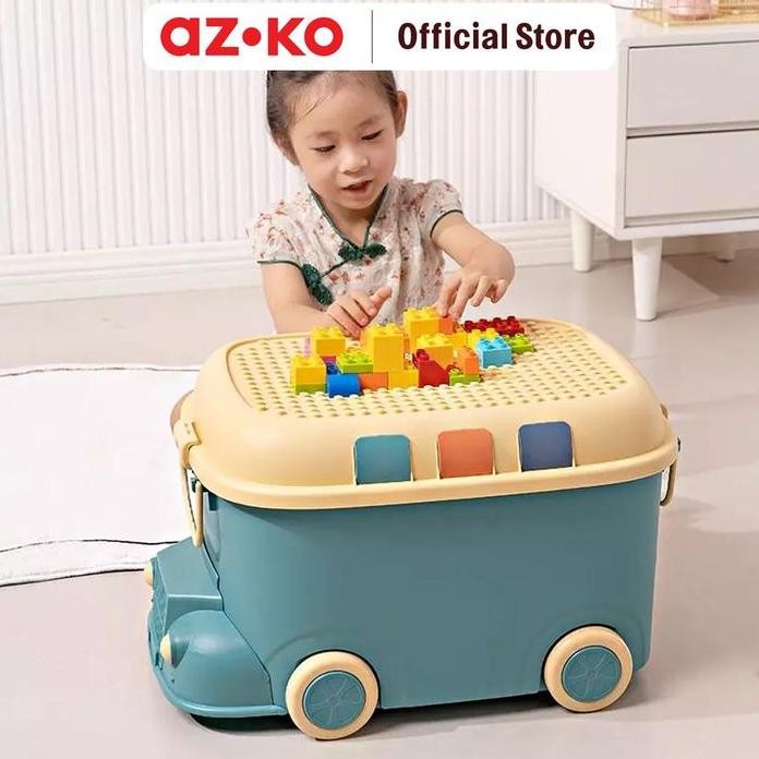 

Terlaris Azko Stora 42.5X31X26 Cm Kotak Penyimpanan Dengan Roda Car - Hijau