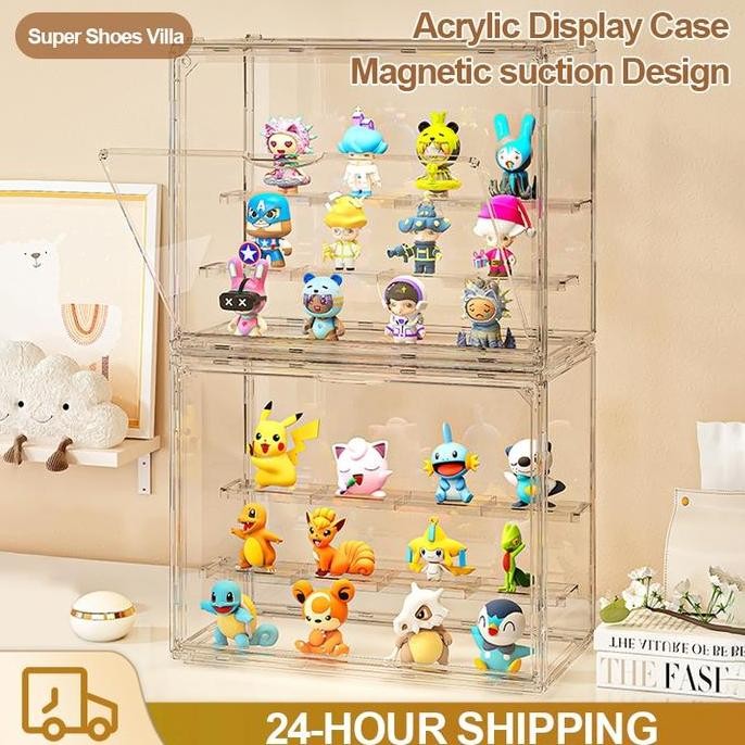 

Terlaris Acrylic Display Case Boxes Popmart Toy Storage Organizer Stackable Transparent Magnetic Dustproof Wc Tosca Kotak & Tempat Penyimpanan Tempat Tas Transparan