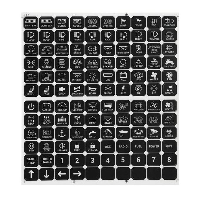 

120 UNIVERSAL STICKERS FOR SWITCH PANEL