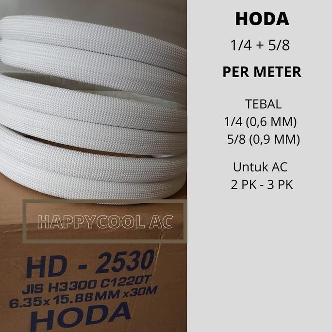 Pipa Ac Merk Hoda 2 Pk - 3 Pk Hd 2530 Pipa Ac 1/4 X 5/8 (Per Meter)