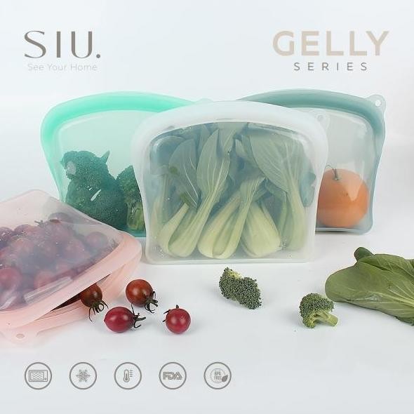 

Terlaris The Gelly Series - Reuseable Silicone Oval Bag Food Grade Free Zipper Bag - Tas Silikon Ziplock Tempat Makanan Pompa Asi Sebaguna Multifungsi