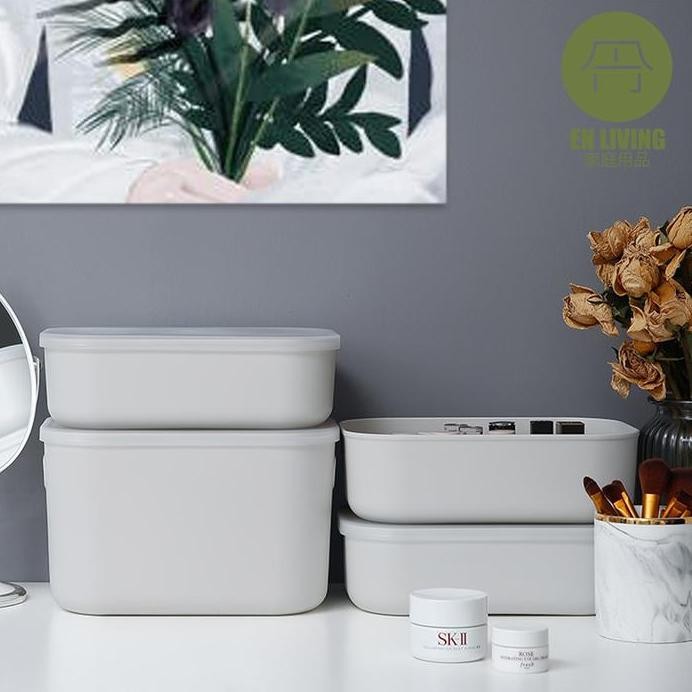 

Terlaris En Living Shallow Storage Box Small Grey / Kotak Multifungsi / Kotak