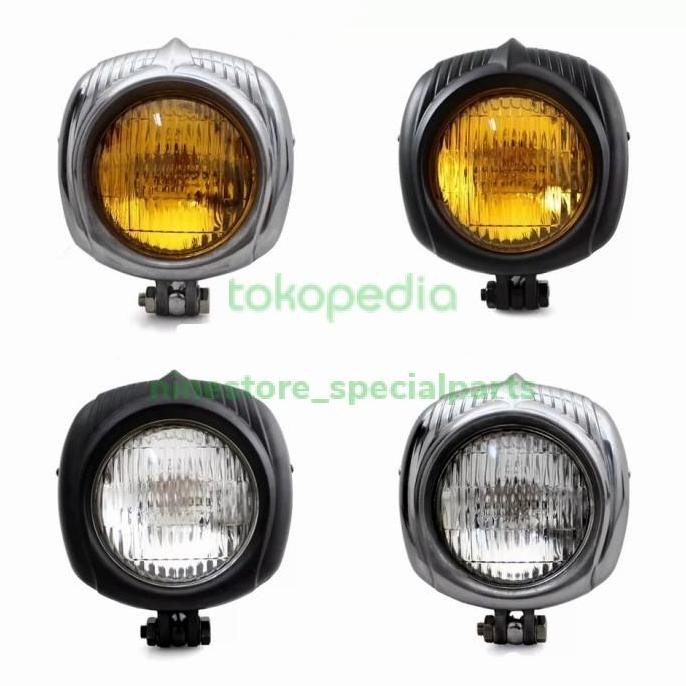 lampu depan motor custom, lampu depan retro, lampu depan chopper