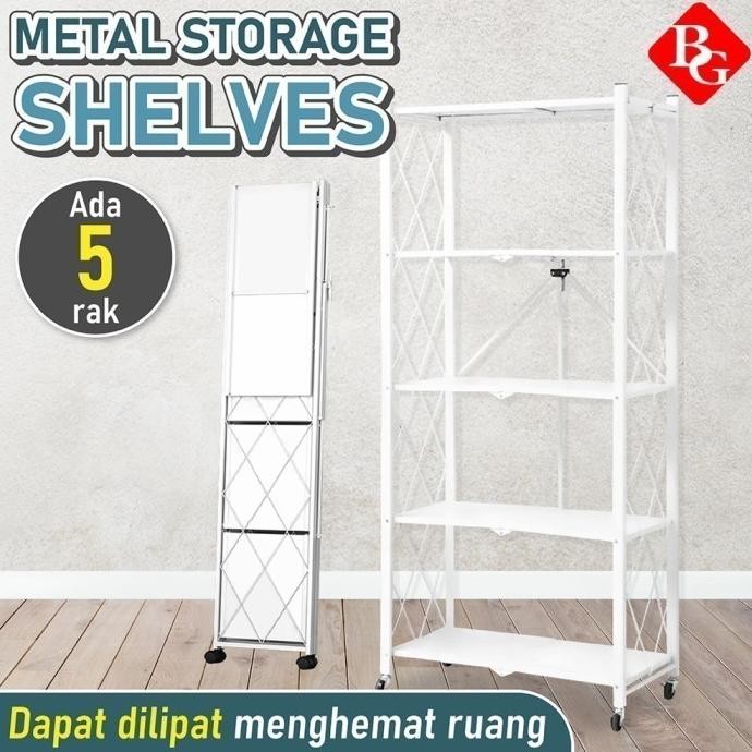 

Terlaris Bg Sport Rak Penyimpanan Serbaguna Metal Storage 5 Tingkat Black White 7216
