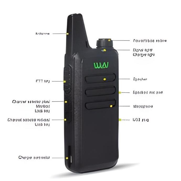 Promo 3 Unit Ht Wln Kd-C1 Walkie Talkie Mini Jarak Jauh 10Km Radio Ht Ori