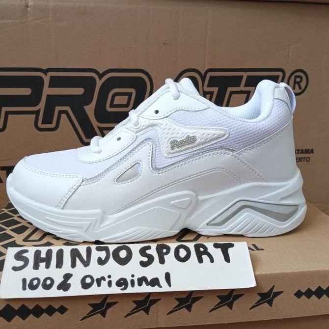 Tersedia SEPATU KETS SNEAKERS LARI WANITA PRO ATT ORIGINAL PUTIH WHITE CEWEK
