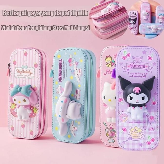 

TERMURAH - Kotak Pensil Squishy Sanrio Ori Cinnamo Kuromi Case Tempat Alat Tulis Pulpen Sekolah Stationery Stiker