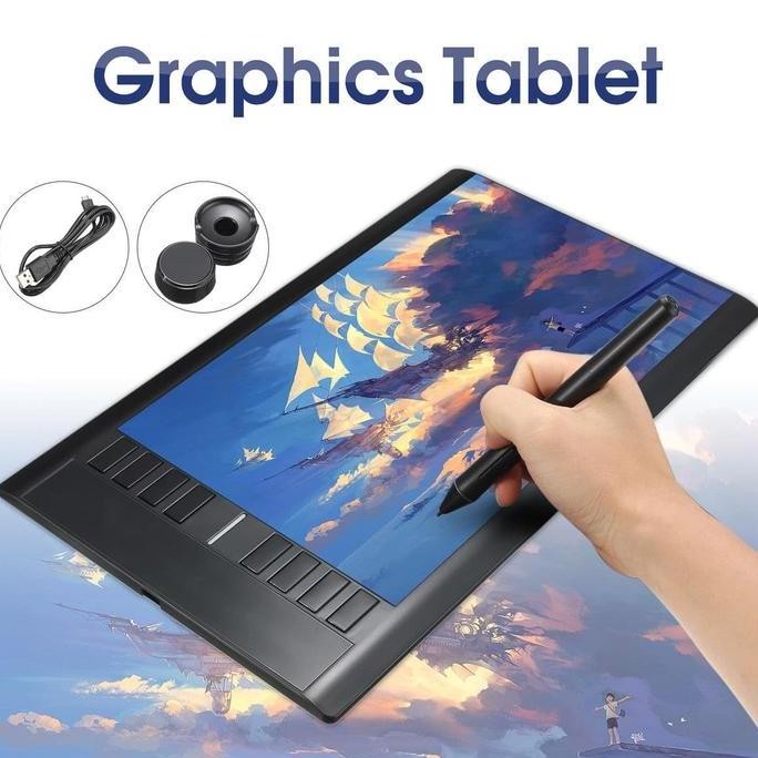 TERBARU - Tablet Digital + Pen Desain Grafis u/Sketsa Gambar Laptop & PC - Promo