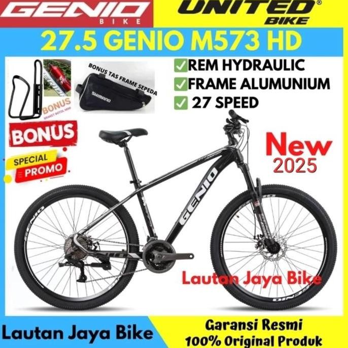 Sepeda gunung 27.5 mtb genio M573 HD NEW 2021 REM HIDROLIK