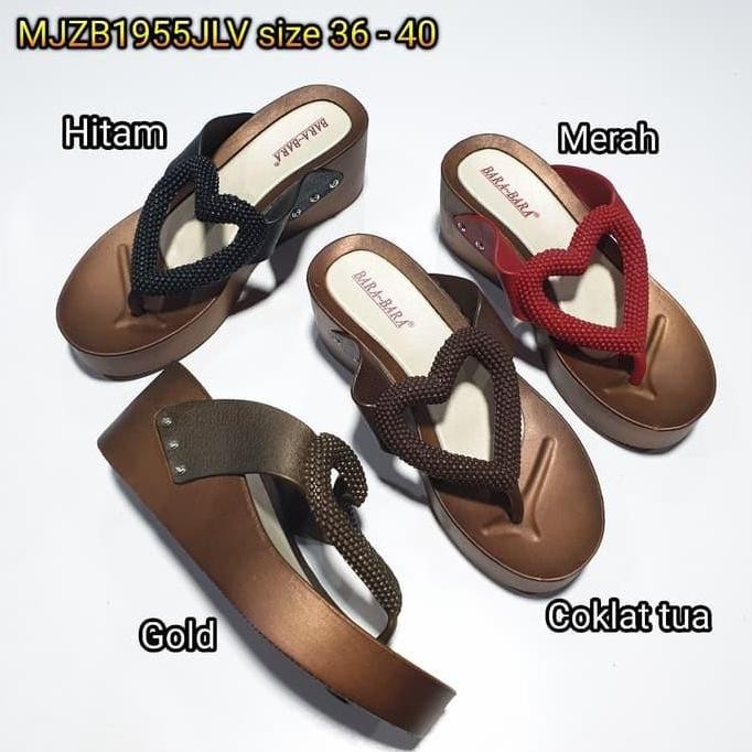 Tersedia MJZB1955JLV BARA BARA ORIGINAL jelly sandal jepit wanita sendal japit karet import barabara