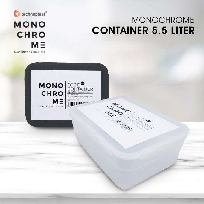 

Terlaris Monochrome Container 5.5 Ltr / Box / Kotak Penyimpanan Serbaguna