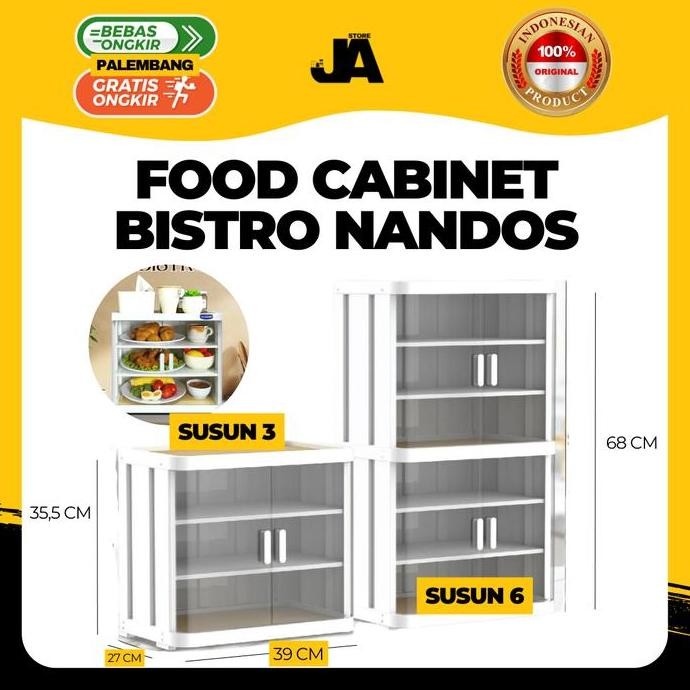 

Terlaris Tempat Penyimpanan Rak Makanan Plastik 3 & 4 Susun Nandos / Plastik Serbaguna Awet Aman / Bpa Free