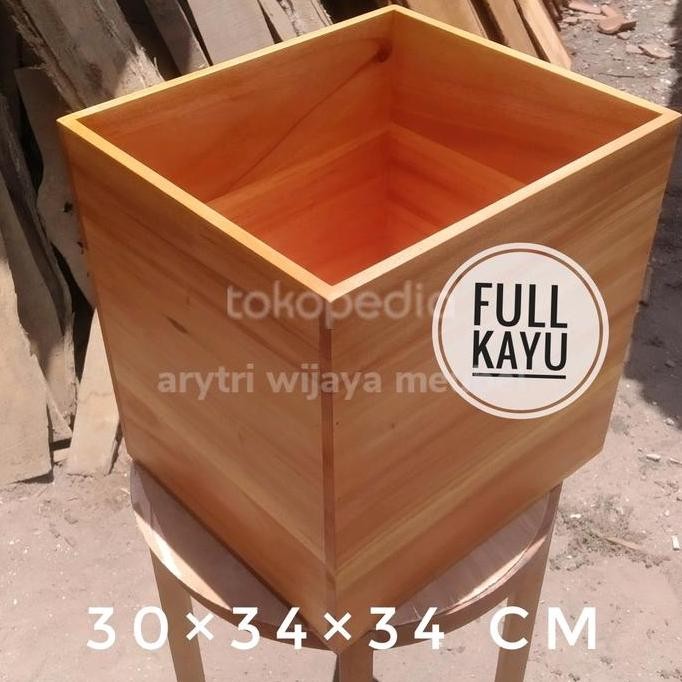 

Terlaris Wooden Storage Box Mahoni 303434 Cm Full Kayu