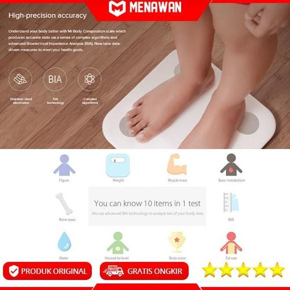 Xiaomi Mi Smart Scale Body Composition Scale Timbangan Badan Body Fat Original
