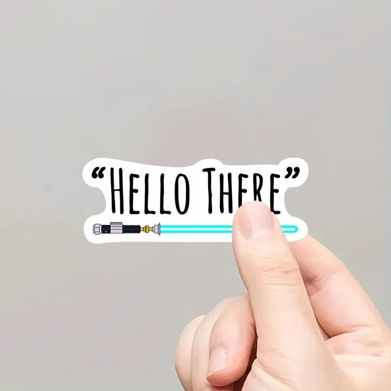

3pcs Hello There Bubble-free Stickers, Hello There, Kenobi Sticker, Jedi Sticker
