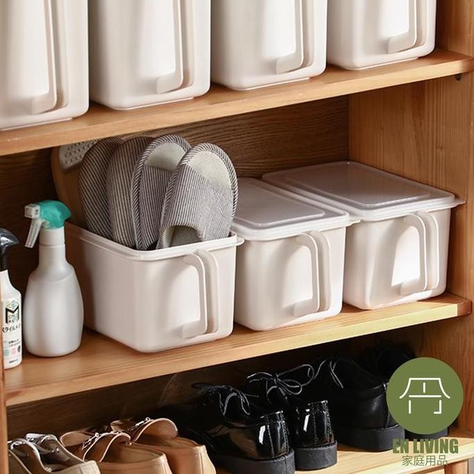 

Terlaris En Living Stocker With Handle Beige Small / Storage Box Serbaguna