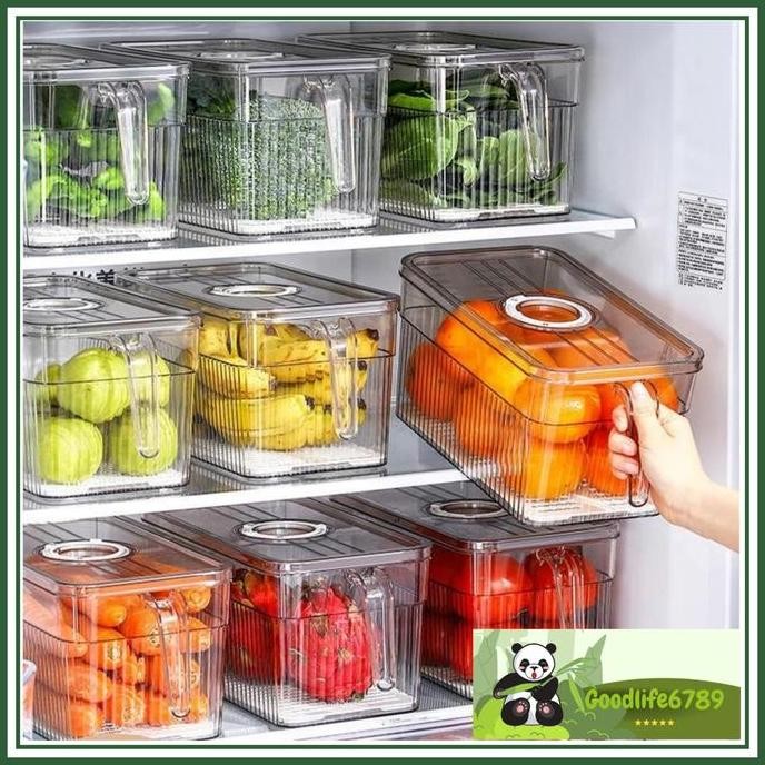 

Terlaris Kotak Kontainer Ty26002/Ty26001 Transparan Rak Makanan Kulkas / Organizer Kulkas / Kotak Penyimpanan Buah Sayur Dapur / Wadah Putih