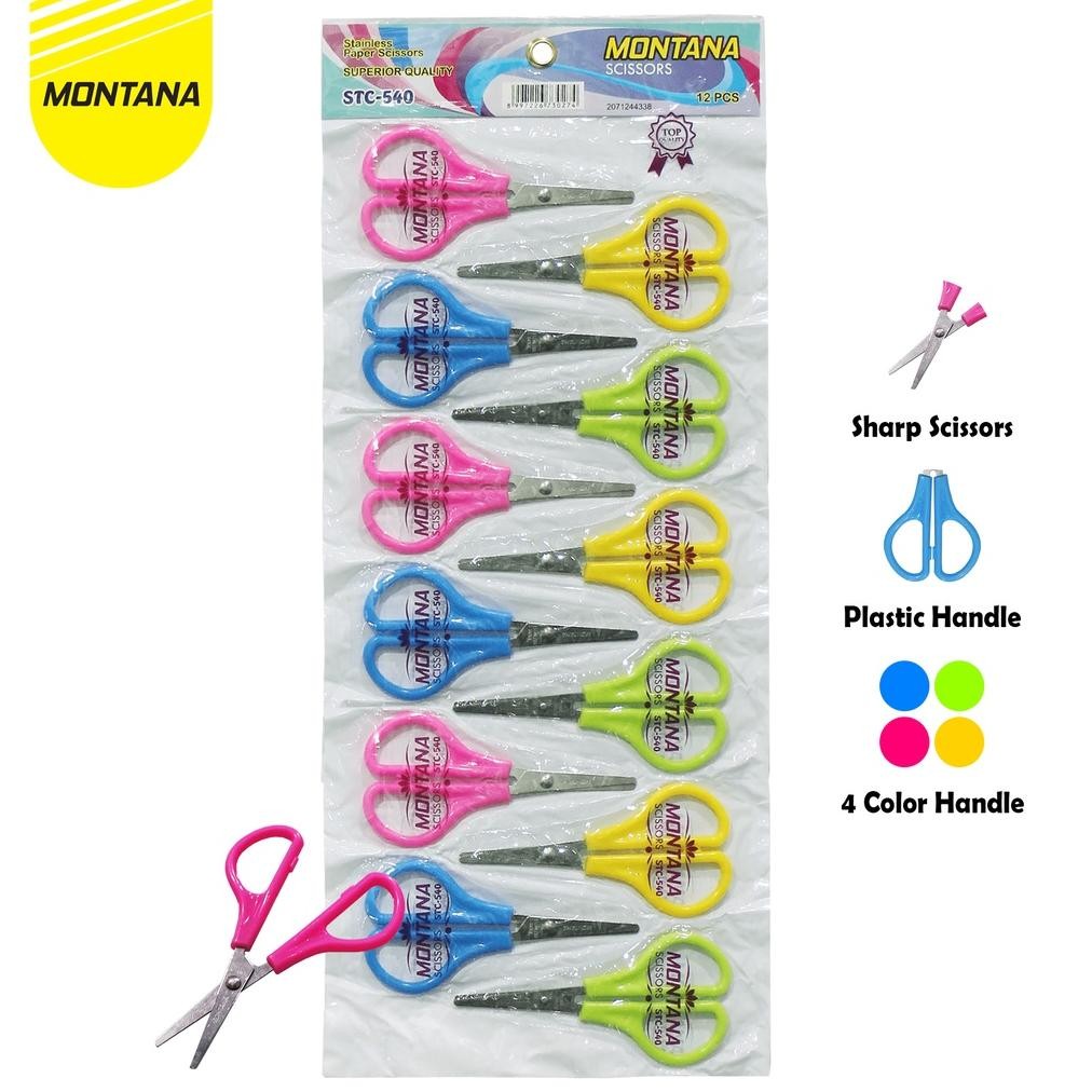 

MONTANA SCISSORS GUNTING STAINLESS STEEL 12 CM MULTIPURPOSE KUAT TAJAM ANTI KARAT STC-540/LUSIN