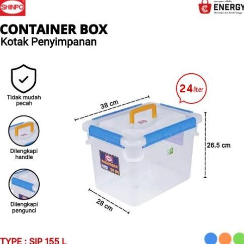 

Terlaris Container Box 24 Liter Shinpo Cb-24 Box Seal Fresh With Seal 24L Kedap Udara
