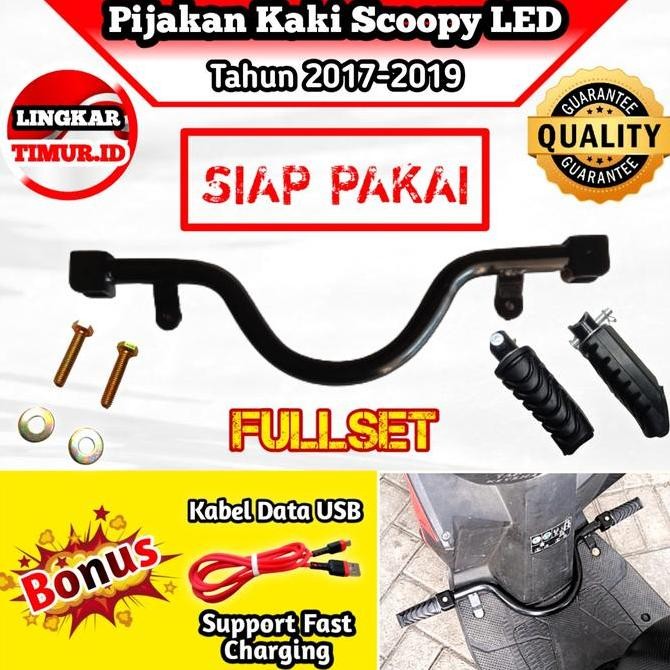 Promo Pijakan Kaki Footstep Bastep Depan Motor Scoopy FI Led 2017 2018 2019 COD
