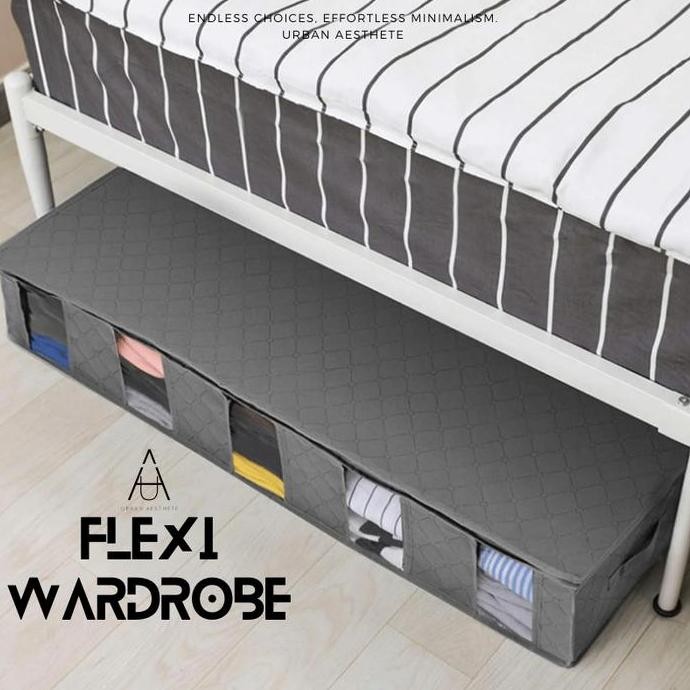

Terlaris Rak Kotak Keranjang Tas Lipat Tempat Penyimpanan Minimalis Organizer Folding Storage Cloth Bag Box Pakaian Mainan Serbaguna Flexywardrobe