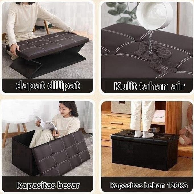 

Terlaris Storage Box Kursi Penyimpanan Box Penyimpanan Kotak Penyimpanan Multifungsi Kursi Lipat Tempat Penyimpanan Bangku
