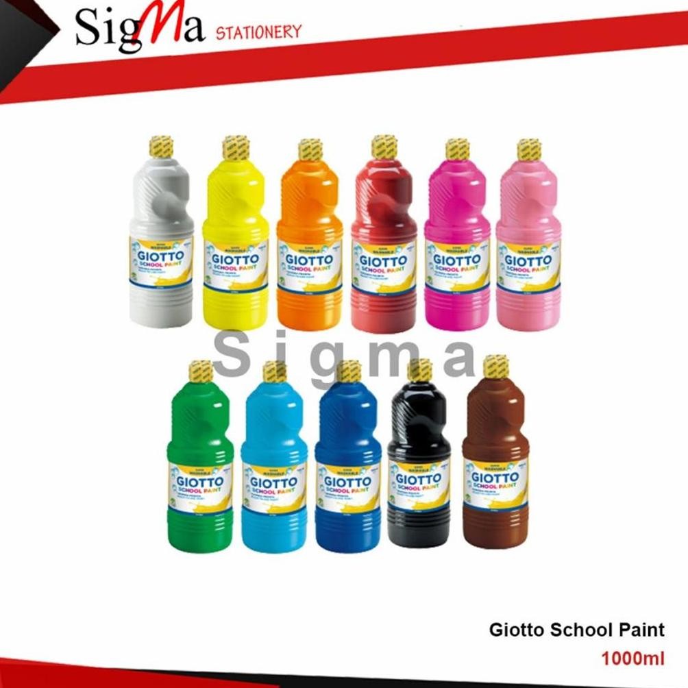 

Giotto School Paint 1000ml Cat Lukis / Cat Air Poster Lukis Washable / Cat Lukis