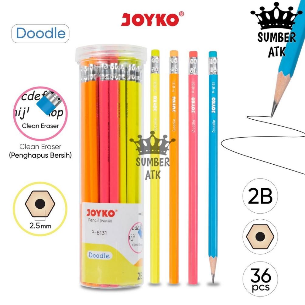 

Pencil Pensil Joyko P-8131 2B 1 Drum 36 Pcs Doodle