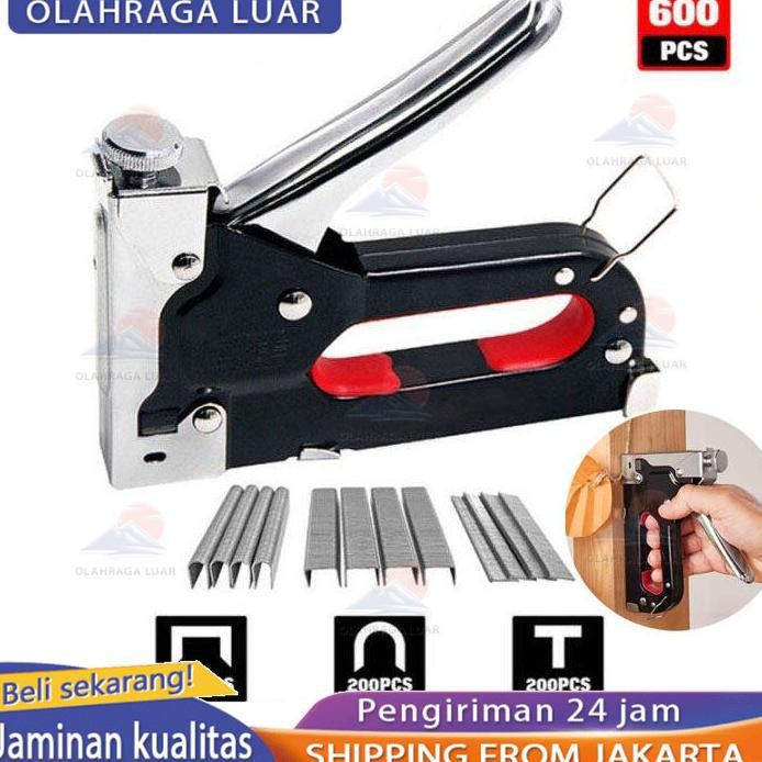 

Gratis 600 Paku / 3 In 1 Stapler Gun / 3 In 1 Pistol Kuku / Staples Tembak Gun Tacker / Powerfull Pistol Stapler / Furnitur DIY Pelapis Pistol Stapler / Dekorasi Rumah Alat Pertukangan / Multifungsi Pistol Stapler AST