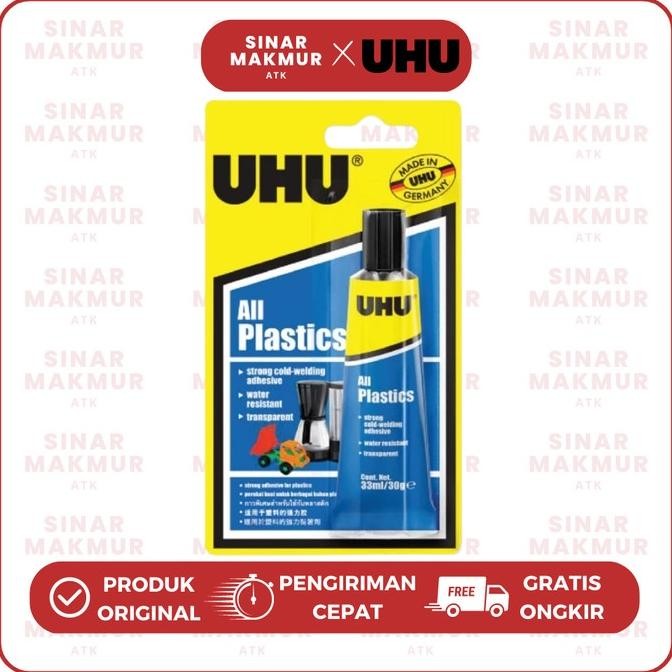 

All Plastic Adhessive/Plastik Glue/Lem Uhu 33 ml (Pcs) AST