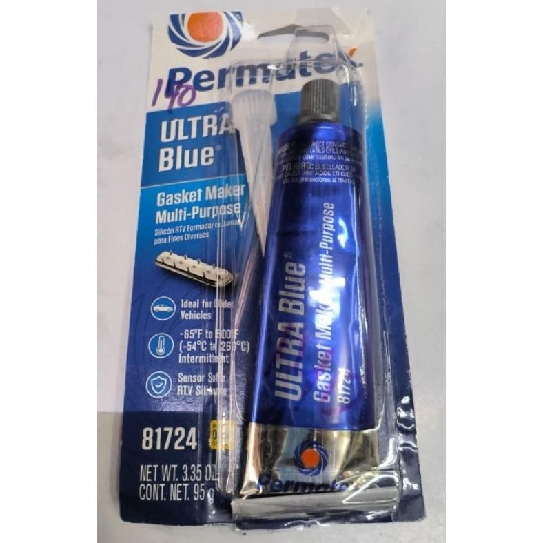 

Lem Paking High Quality RTV Silicone Based PERMATEX ULTRA BLUE Gasket maker Liquid Gasket 95 gram Perpak Packing AST