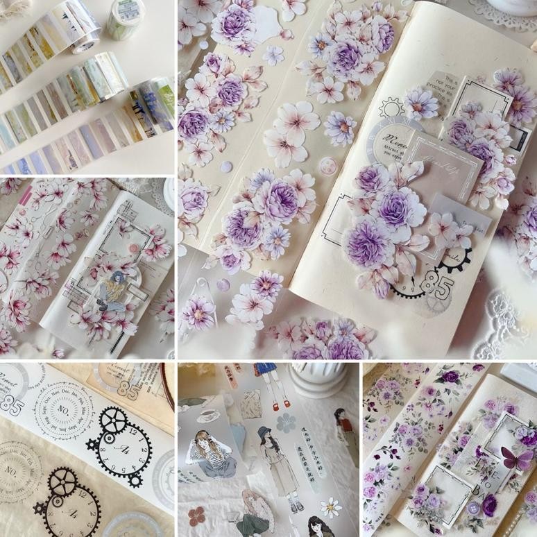

Yi Er Washi and PET Tape - Clear Time / Time Travel / Zixun / Magnolia / Dusk Purple / Four Seasons AST