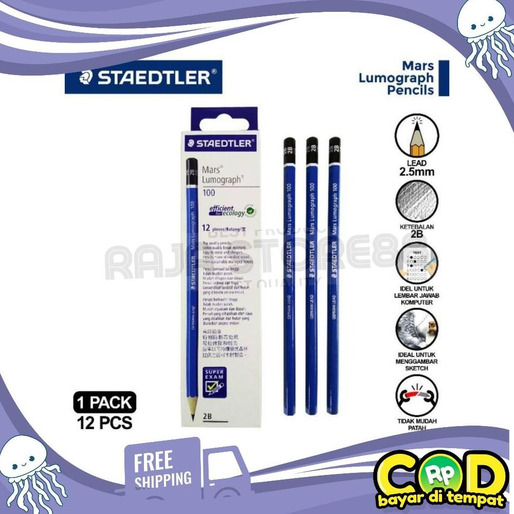 

Pensil staedtler 2B ORIGINAL (1 Lusin) TERMURAH