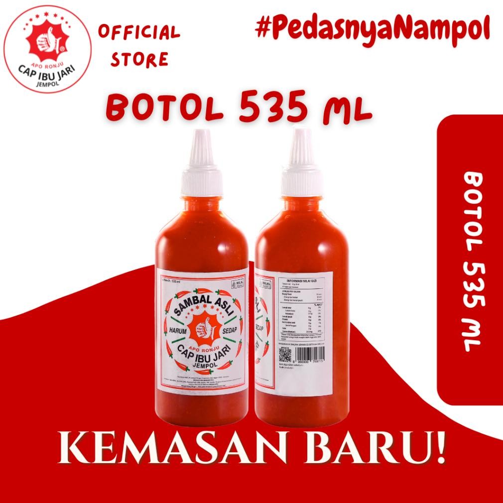 

Sambal Asli Cap Ibu Jari Jempol Botol Plastik 535ml