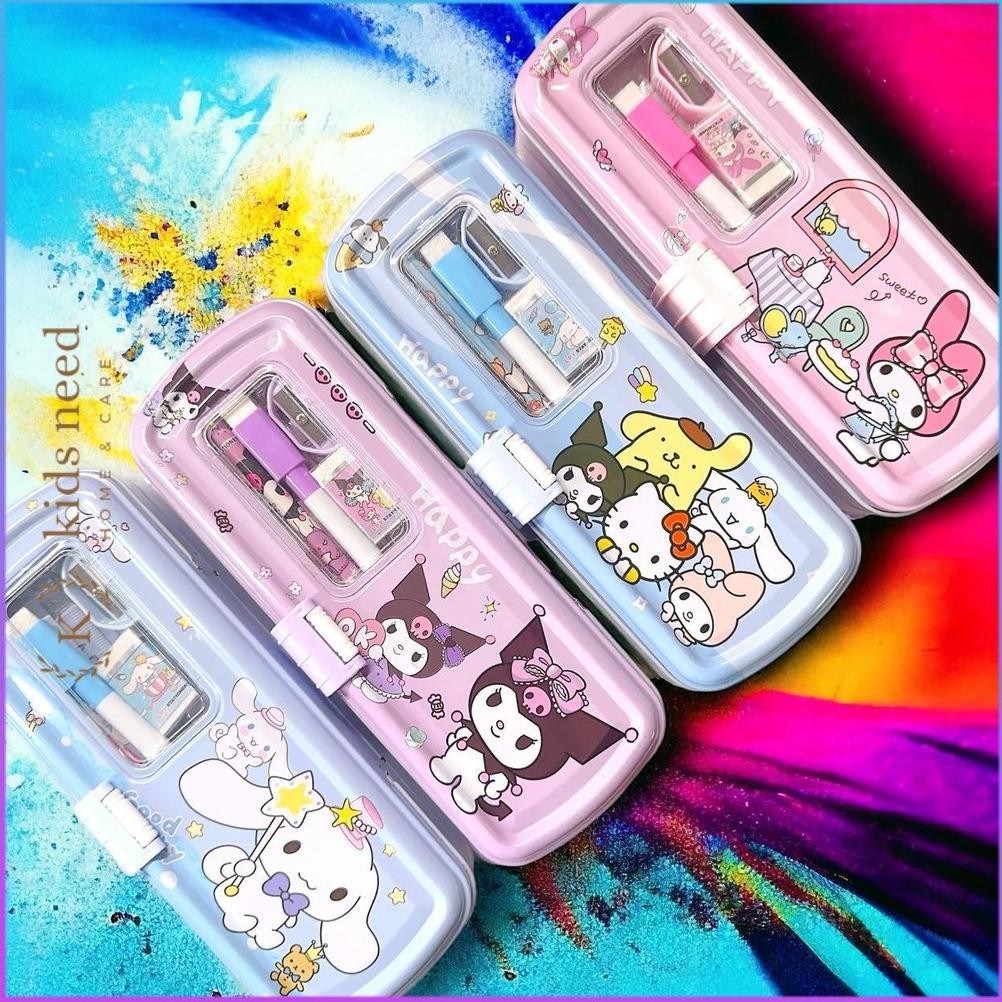 

Pensil Case Kaleng Rantang 3 Susun Pakai Sleting Denga ISI / Tempat Pensil Kaleng White Board Karakter Lucu Ukuran Besar AST