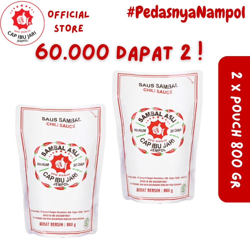 

Sambal Asli Cap Ibu Jari Jempol Rill Pouch 800gr x 2pcs