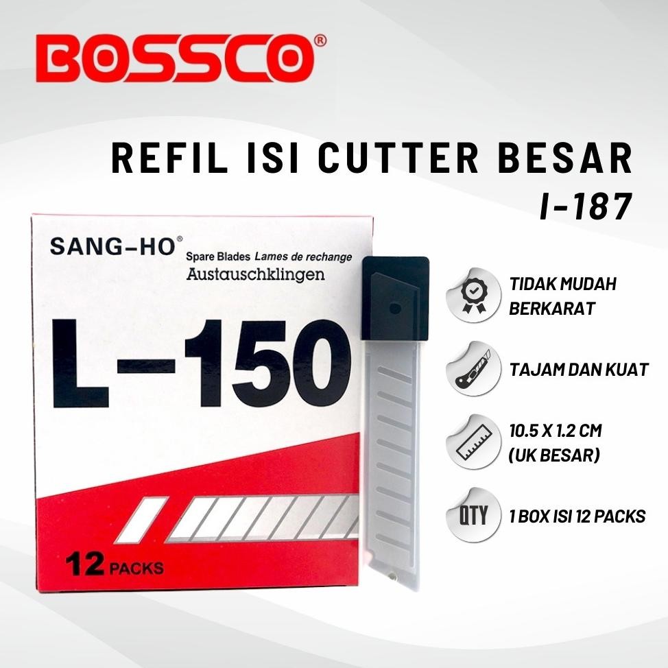 

1 Box isi 12 Tube (60 Pcs) Cutter Blade Refill BESAR/KECIL (L-150/L-750/L-500) SANGHO AST