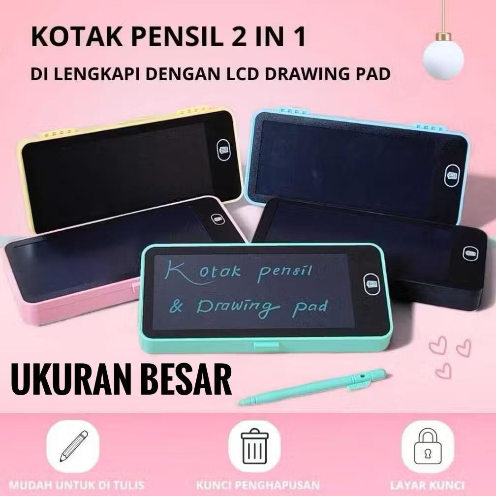 

SUNWAYSTORE - Kotak Pensil Papan Tulis LCD Drawing Pad / Kotak Pensil Papan Coret Kreatif Anak Dengan Digital Pad Edukasi [BH-107] AST
