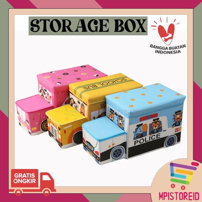 

Terlaris Storage Box Toys Bus Kotak Serbaguna Penyimpanan Baju Mainan Anak