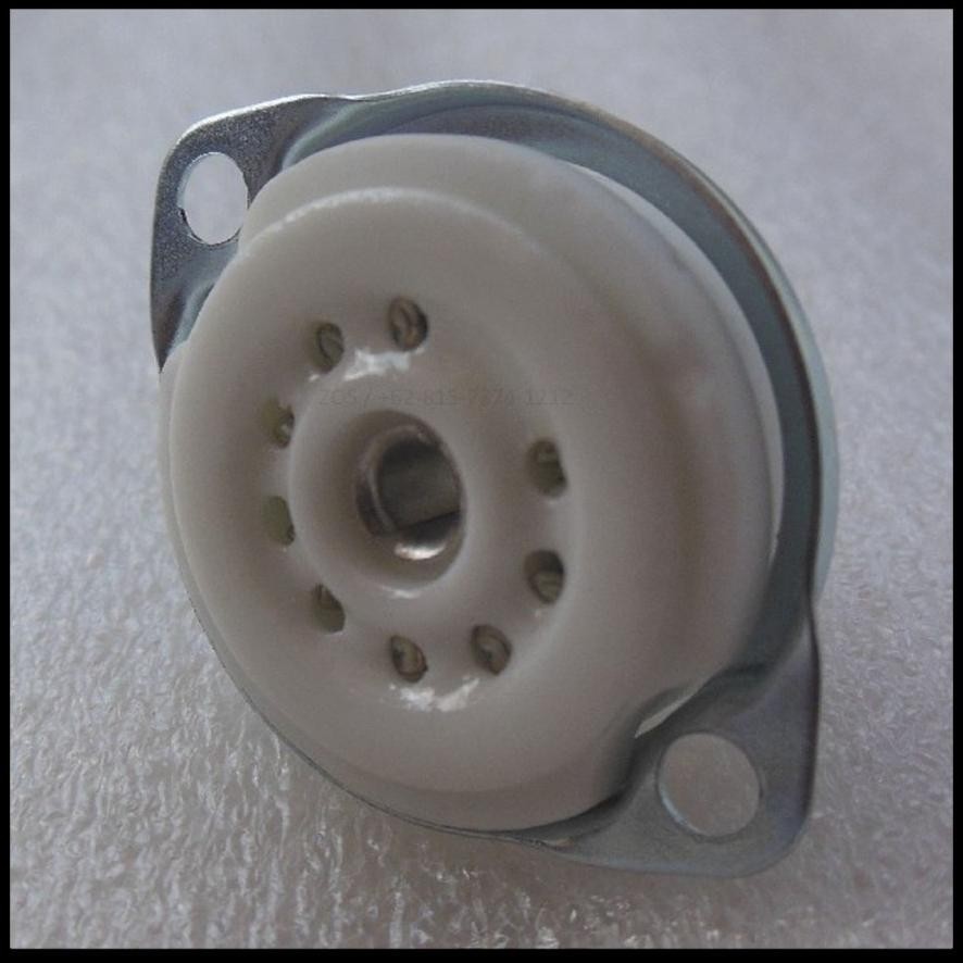 Chassis Mount Vacuum Tube Socket 9Pin Ceramic 12AX7 AT7 AU7