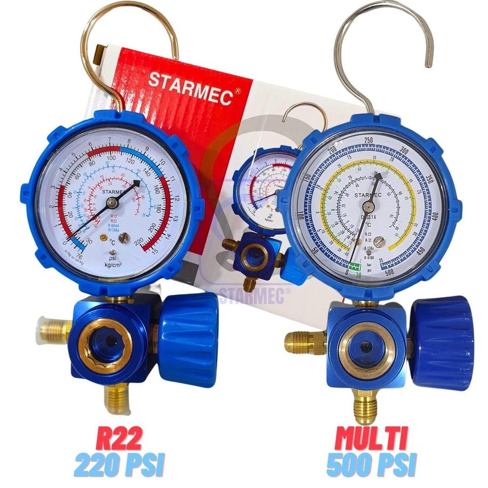 

Manifold AC Single R32 R22 Sightglass+Gantungan (Knob Plastik) Low AST
