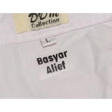 

STIKER BAJU KAIN NAMA ANAK SEKOLAH PESANTREN ASRAMA SETRIKA IRON PATCH SABLON CUSTOM NAMA ANAK AST