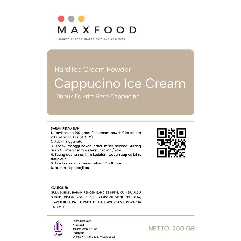 

MAXFOOD - Hard Cappucino Ice Cream / Bubuk Es Krim Rasa Kopi 250 GR