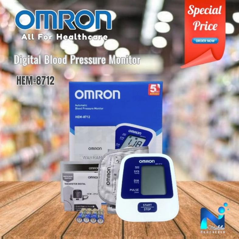 Omron Blood Pressure Monitor HEM 8712 / Tensimeter Digital Original Omron HEM8712 / Alat Ukur Tensi 