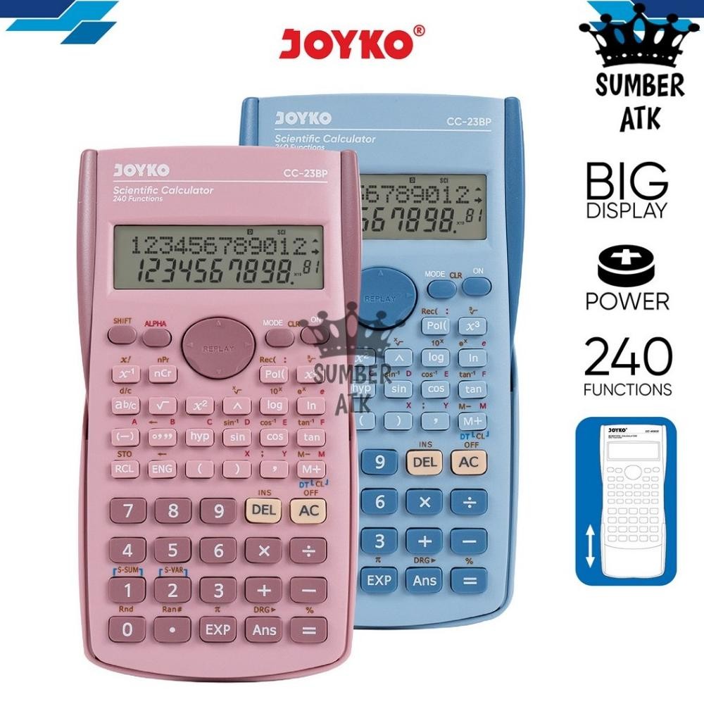 

Scientific Calculator Kalkulator Ilmiah Joyko CC-23BP 240 Functions AST